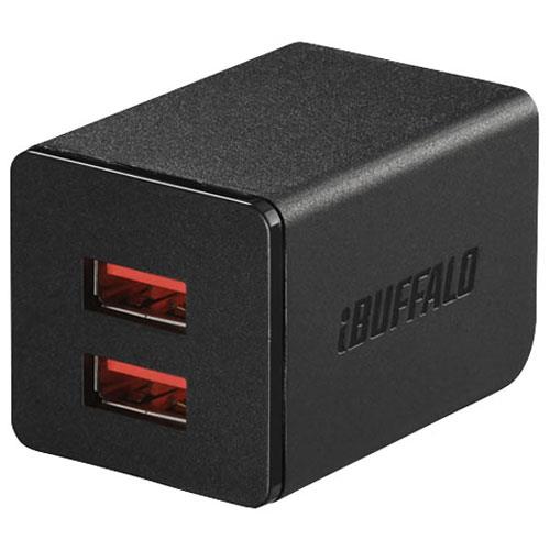 バッファロー(BUFFALO) BSMPA2402P2TBK ブラック BSMPA2402P2Tシリーズ 2.4A USB急速充電器 2ポートタイプ