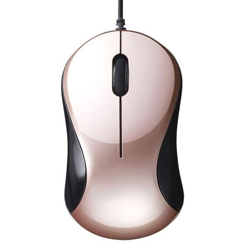 バッファロー(BUFFALO) BSMBU100BP ベージュピンク USB BlueLEDマウス 3ボタン