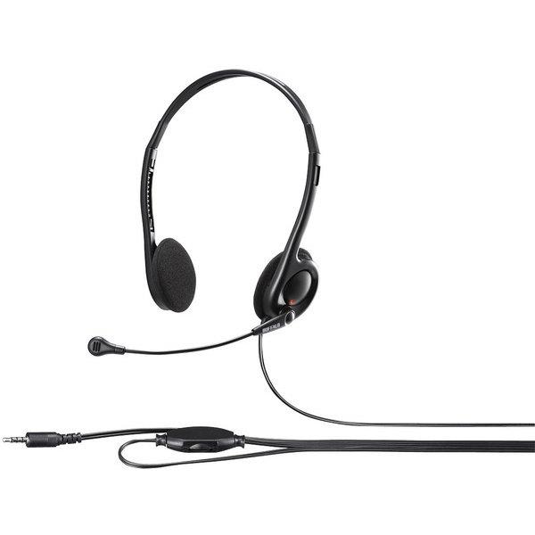 バッファロー(BUFFALO) BSHSHCS100BK ブラック 両耳ヘッドバンド式ステレオヘッドセット