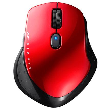 バッファロー(BUFFALO) BSMBW510SRD レッド USB Type-A BlueLED光学式マウス 5ボタン