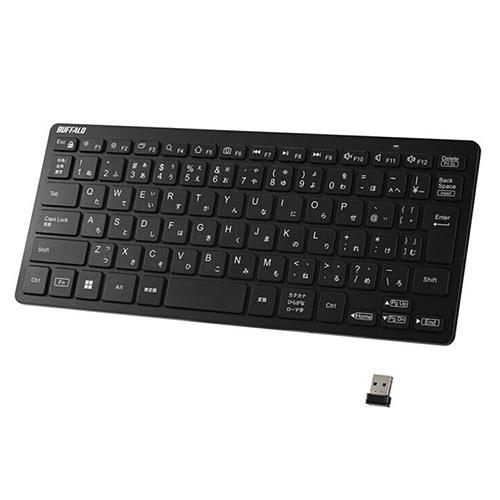 バッファロー(BUFFALO) BSKBW350BK ブラック ワイヤレスキーボード 日本語配列 JIS準拠 82キー