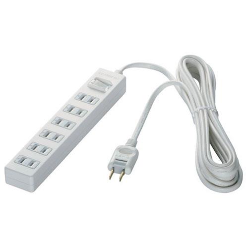 バッファロー(BUFFALO) BSTAPPS2630WH(ホワイト) 電源タップ 6個口(上挿し) 3m