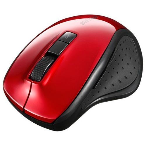 バッファロー(BUFFALO) BSMBB300RD レッド Bluetooth BlueLED光学式マウス 5ボタン