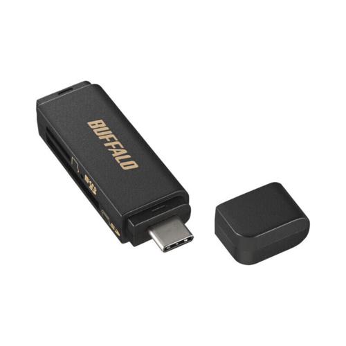 バッファロー(BUFFALO) BSCR120U3CBK ブラック USB 3.2 Gen 1 対応 USB Type-C接続 カードリーダー/ライター