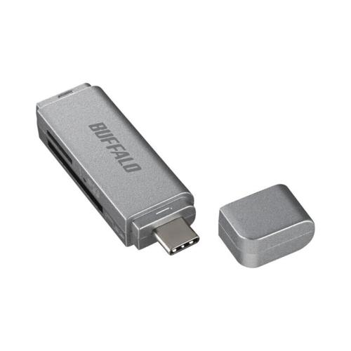バッファロー(BUFFALO) BSCR120U3CSV シルバー USB 3.2 Gen 1 対応 USB Type-C接続 カードリーダー/ライター
