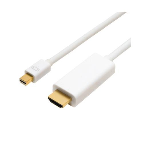 ミヨシ DPC-2KHD20-WH ホワイト FullHD対応 miniDisplayPort-HDMI ケーブル 2m