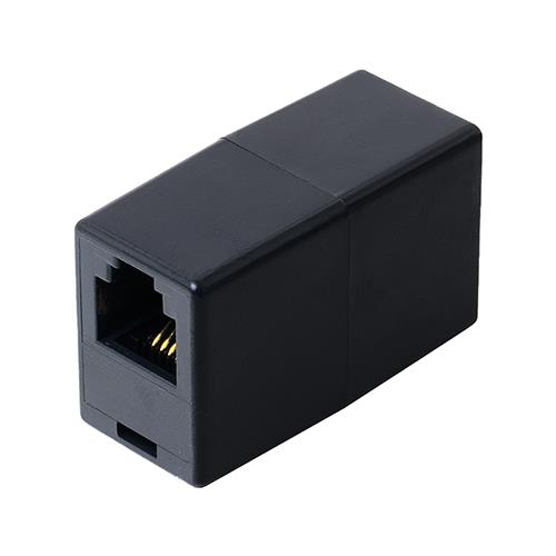 ミヨシ DA-40-BK(ブラック) 電話機コード用 延長アダプタ 6極4芯