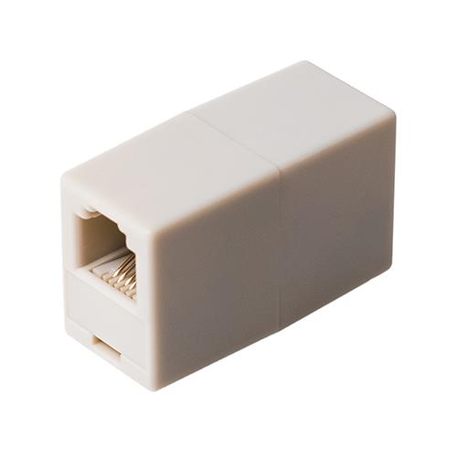 ミヨシ DA-40-WH(ホワイト) 電話機コード用 延長アダプタ 6極4芯