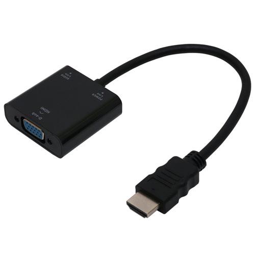 ミヨシ HDA-DS01/BK ブラック FullHD対応 HDMI - D-sub 変換アダプタ