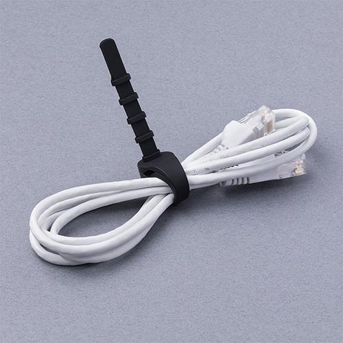 ミヨシ CW-SB107-BK(黒) シリコンバンド 107mm 6本