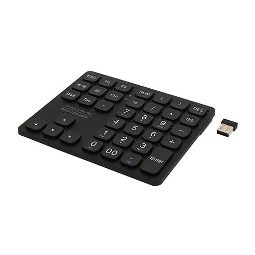 ミヨシ TEN24G02-BK ブラック ワイヤレステンキー 2.4GHz方向キー付き 無線 USB充電式