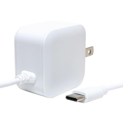 ミヨシ IAC-10S1/WH(ホワイト) 薄型 充電用ACアダプタ ケーブル一体型 2.4A出力対応