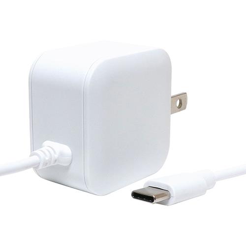 ミヨシ IAC-20S1/WH(ホワイト) 薄型 充電用ACアダプタ ケーブル一体型 2.4A出力対応