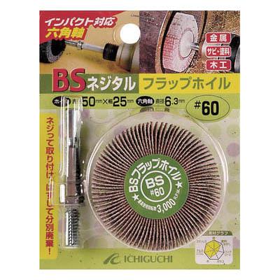 イチグチ 50507 ネジタル-フラップホイル(六角軸) 50X25/6.3 ＃60