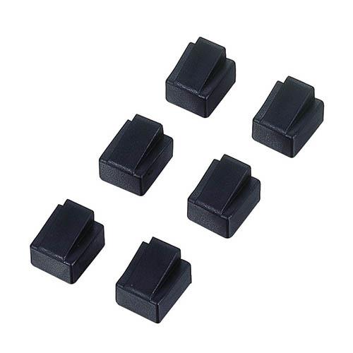 エレコム(ELECOM) LD-RJ45CAP6(ブラック) RJ45コネクタ保護キャップ 6個入