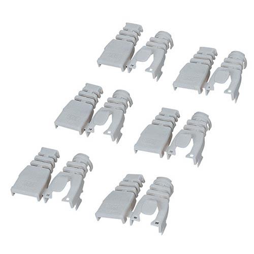 エレコム(ELECOM) LD-ABLG6 ライトグレー コネクタ保護カバー 6個入