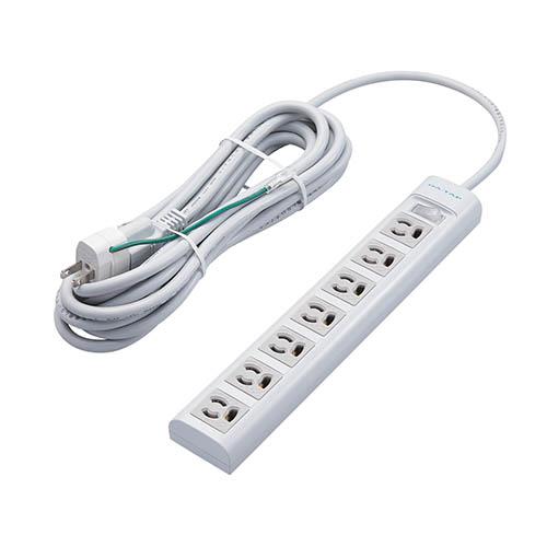 エレコム(ELECOM) T-Y055DA 電源タップ 雷ガード 延長コード 3ピン 7個口 5m