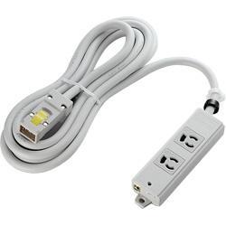 エレコム(ELECOM) T-WHRM3230LG/RS(グレー) ハーネス仕様工事用タップ 延長コード 3ピン 2個口 3m