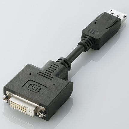 エレコム(ELECOM) AD-DPDBK ブラック DisplayPort-DVI 変換アダプタ