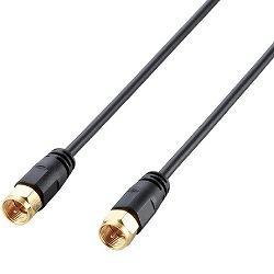 エレコム(ELECOM) AV-ATNN10BK ブラック アンテナケーブル ネジ式ーネジ式 1m