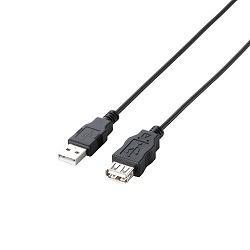 エレコム(ELECOM) U2C-JE10BK ブラック USB2.0延長ケーブル AM-AF 1m