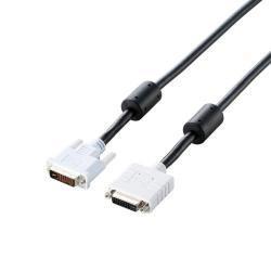 エレコム(ELECOM) CAC-DVIE20BK ブラック DVI延長ケーブル アナログ/デジタル 2m
