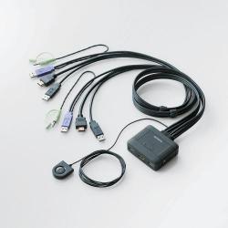 エレコム(ELECOM) KVM-HDHDU2 パソコン切替器 USB 2台切替
