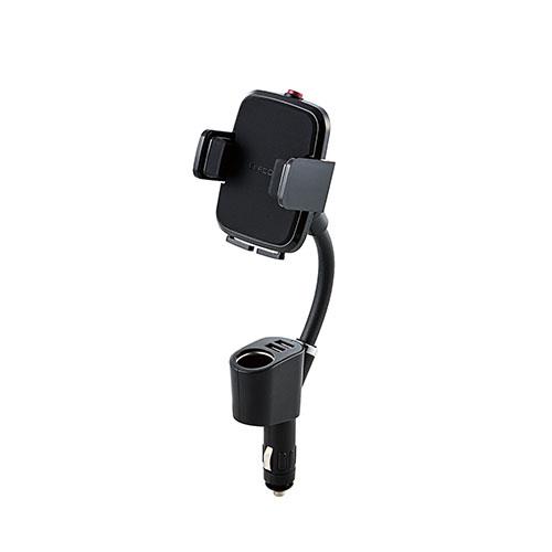 エレコム(ELECOM) PCARS04BK 車載充電スマホスタンド シガープラグ