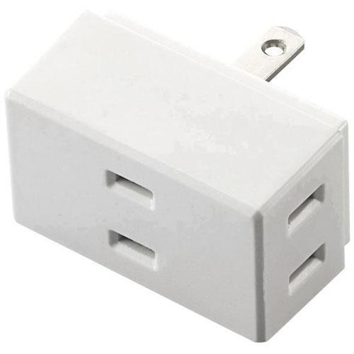 エレコム(ELECOM) T-TR01-2300WH ホワイト トリプルタップ 2ピン 3個口