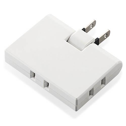 エレコム(ELECOM) T-TR03-2300WH(ホワイト) トリプルタップ(コーナータイプ) 2ピン 3個口