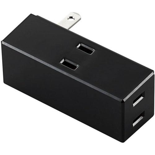 エレコム(ELECOM) T-TR04-2300BK ブラック トリプルタップ サイドタイプ 2ピン 3個口