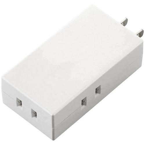 エレコム(ELECOM) T-TR06-2300WH(ホワイト) トリプルタップ(モバイルタイプ) 2ピン 3個口