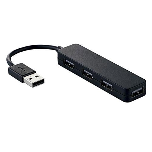 エレコム(ELECOM) U2H-SN4NBBK USB2.0ハブ コンパクトタイプ