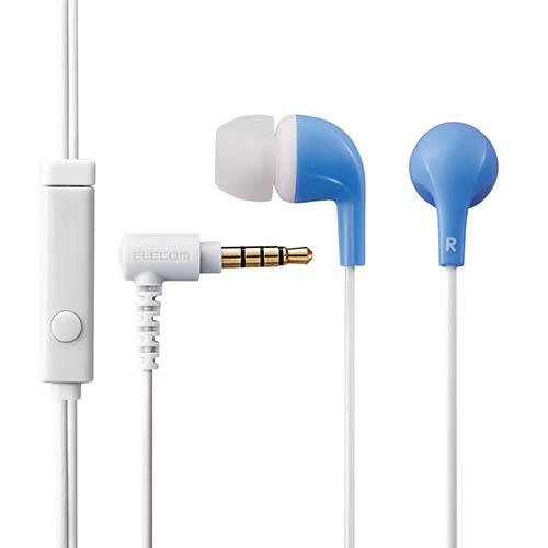 エレコム(ELECOM) EHP-CN300MBU(ブルー) カナル型 スマートフォン用ステレオヘッドホンマイク
