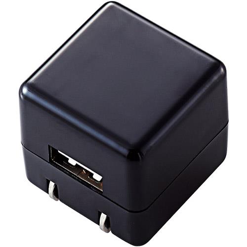 エレコム(ELECOM) AVA-ACUAN007BK(ブラック) キューブ型AC充電器 DAP用 長寿命 1A