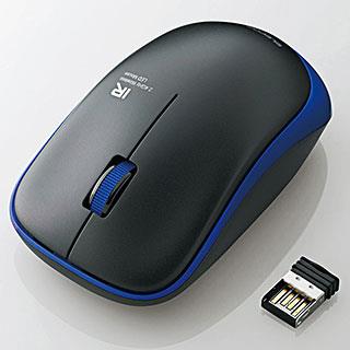 エレコム(ELECOM) M-IR07DRSBU ブルー 2.4GHz接続 赤外線LED 3ボタン