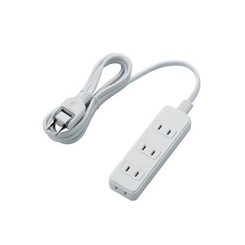 エレコム(ELECOM) T-TS02-2420WH(ホワイト) 電源タップ 180度スイングプラグ 延長コード 2ピン 4個口 2m