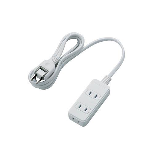 エレコム(ELECOM) T-TST02-22320WH(ﾎﾜｲﾄ) 電源タップ ほこりシャッター付 延長コード 2ピン 3個口 2m