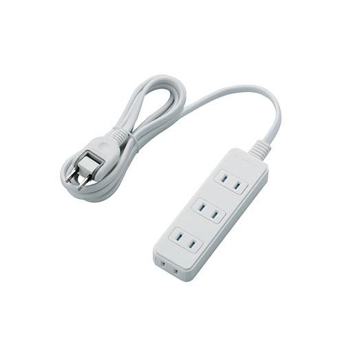 エレコム(ELECOM) T-TST02-22420WH(ﾎﾜｲﾄ) 電源タップ ほこりシャッター付 延長コード 2ピン 4個口 2m
