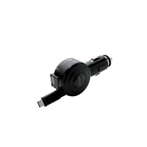 エレコム(ELECOM) MPA-CCC04BK 車載充電器 3A･巻取りType-C&USB