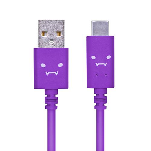 エレコム(ELECOM) MPA-FAC12CPU(パープル) USB2.0ケーブル 顔付き A-C 1.2m