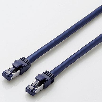 エレコム(ELECOM) LD-OCTT/BM10(ブルーメタリック) カテゴリー8対応LANケーブル ツメ折れ防止 1m