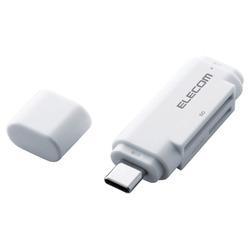 エレコム(ELECOM) MR3C-D011WH ﾎﾜｲﾄ メモリリーダライタ Type-Cコネクタ 直挿しタイプ SD＋microSD用