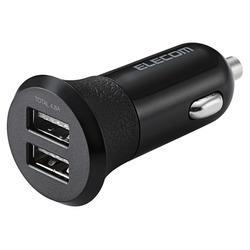 エレコム(ELECOM) シガーチャージャー/2USBポート 自動識別 /4.8Aブラック MPA-CCU10BK