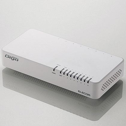 エレコム(ELECOM) EHC-G08PN2-JW(ホワイト) 1000BASE-T対応スイッチングハブ 8ポート