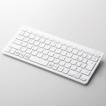 エレコム(ELECOM) TK-FBP100-WH ホワイト Bluetooth超薄型ミニキーボード