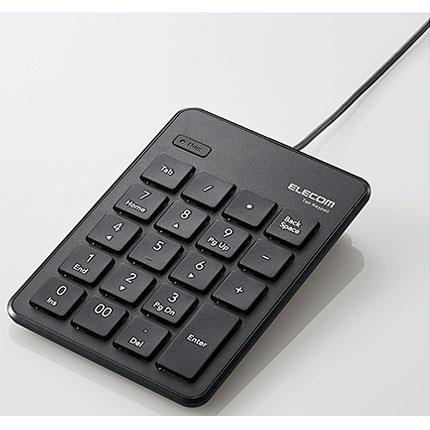 エレコム(ELECOM) TK-TCP018BK(ブラック) 有線薄型テンキーパッド
