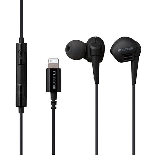 エレコム(ELECOM) EHP-LGB10MBK(ブラック) Lightning接続ヘッドホンマイク