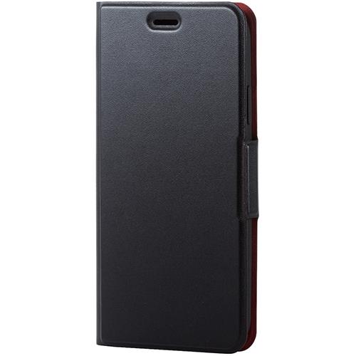 エレコム(ELECOM) PM-A18CPLFUBK ブラック iPhoneXR用 ソフトレザーカバー 薄型 磁石付