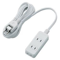 エレコム(ELECOM) T-S02-2330WH(ホワイト) 電源タップ 延長コード 2ピン 3個口 3m
